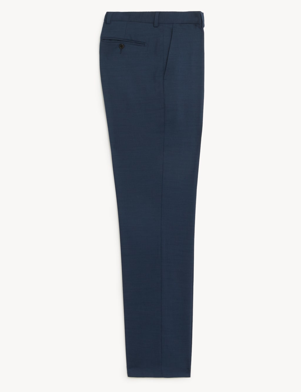 M&S Collection Men's Regular Fit Wool Blend Flat Front Trousers - 32LNG - Teal, Teal