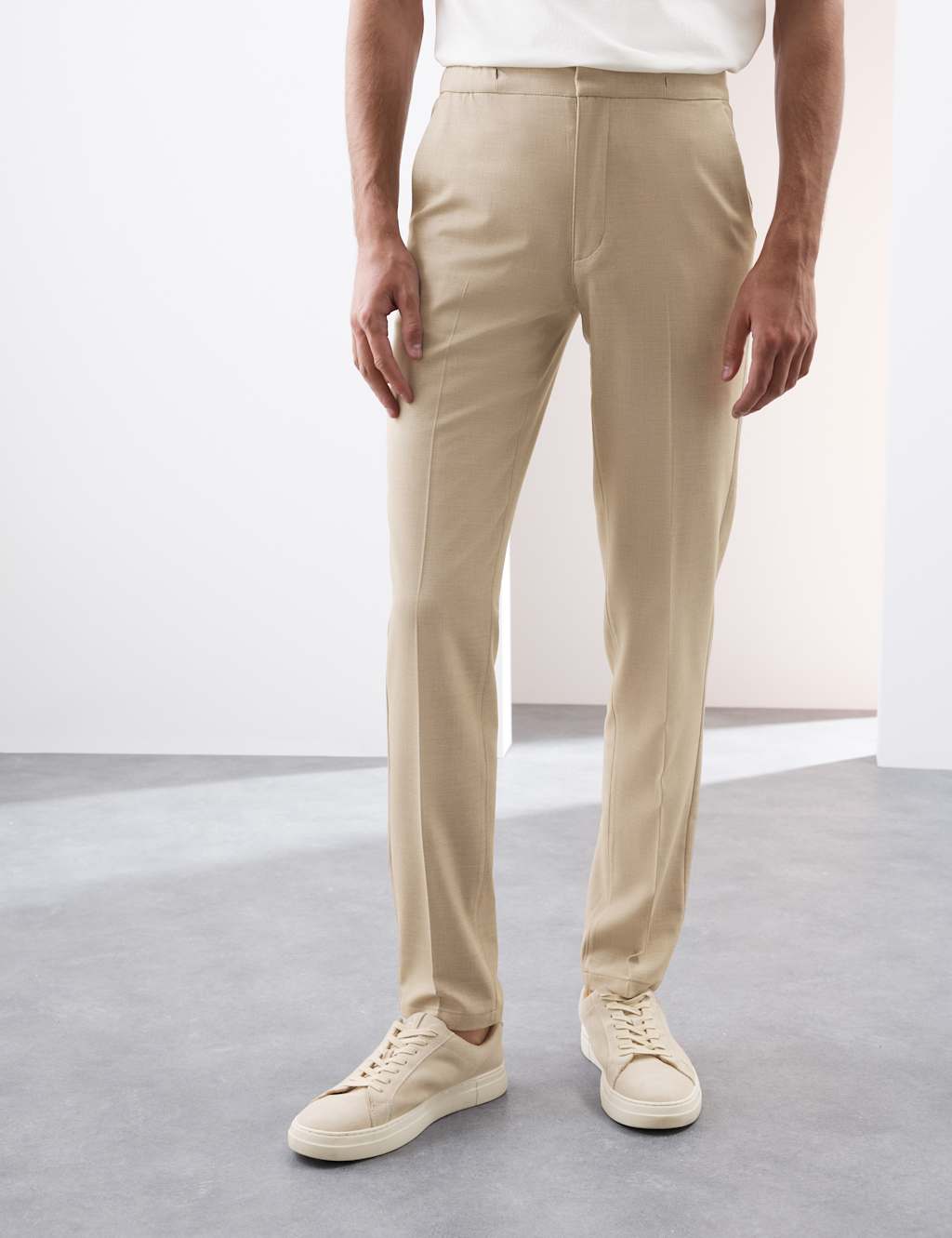 Regular Fit 360 Flex Elasticated Waist Trousers