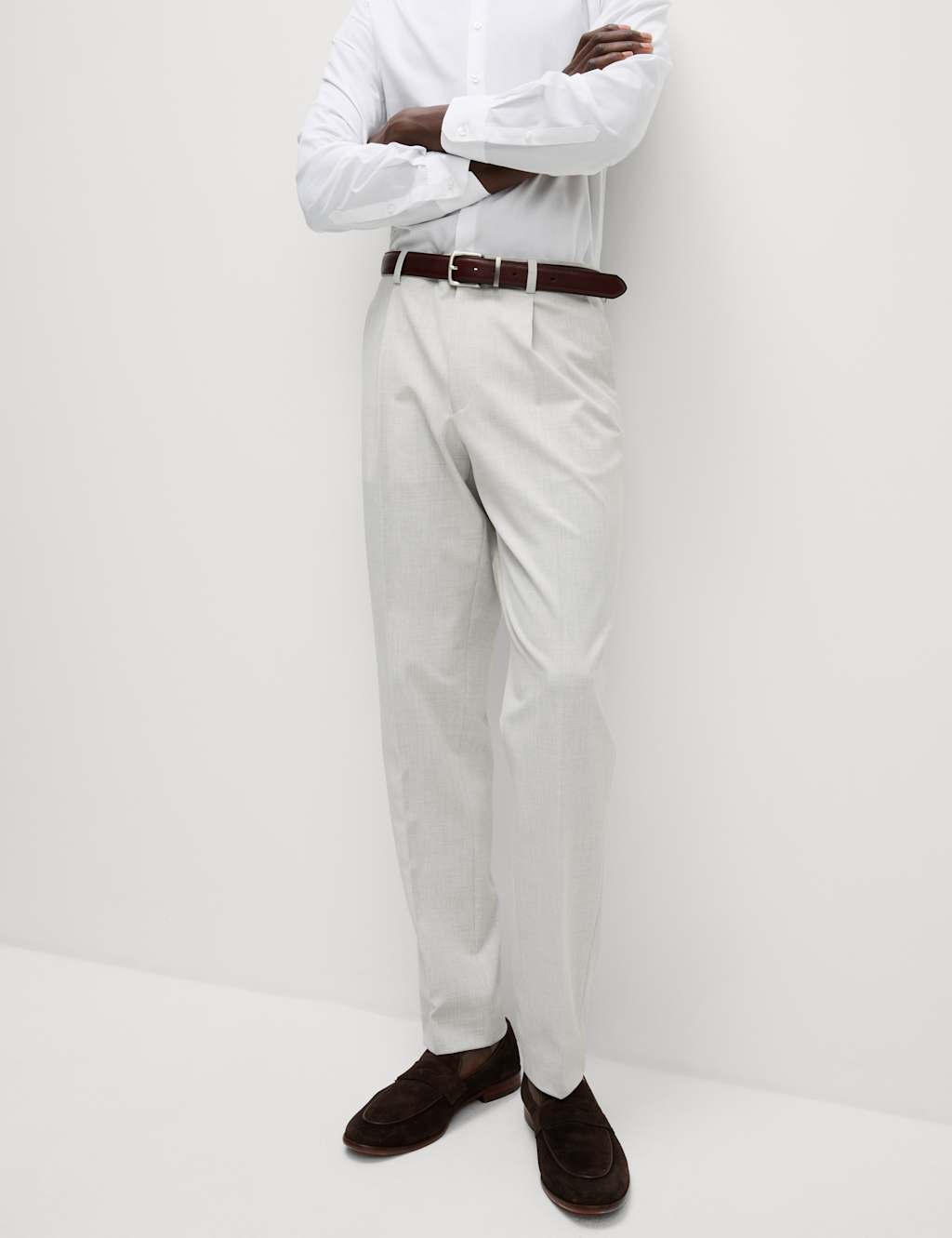 Tailored Fit Single Pleat Smart Trousers