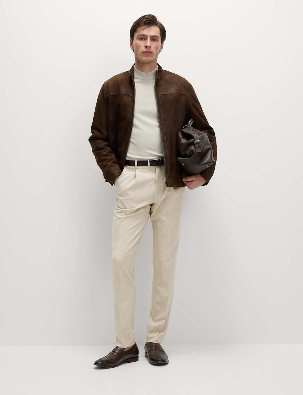 Tailored Fit Single Pleat Smart Trousers