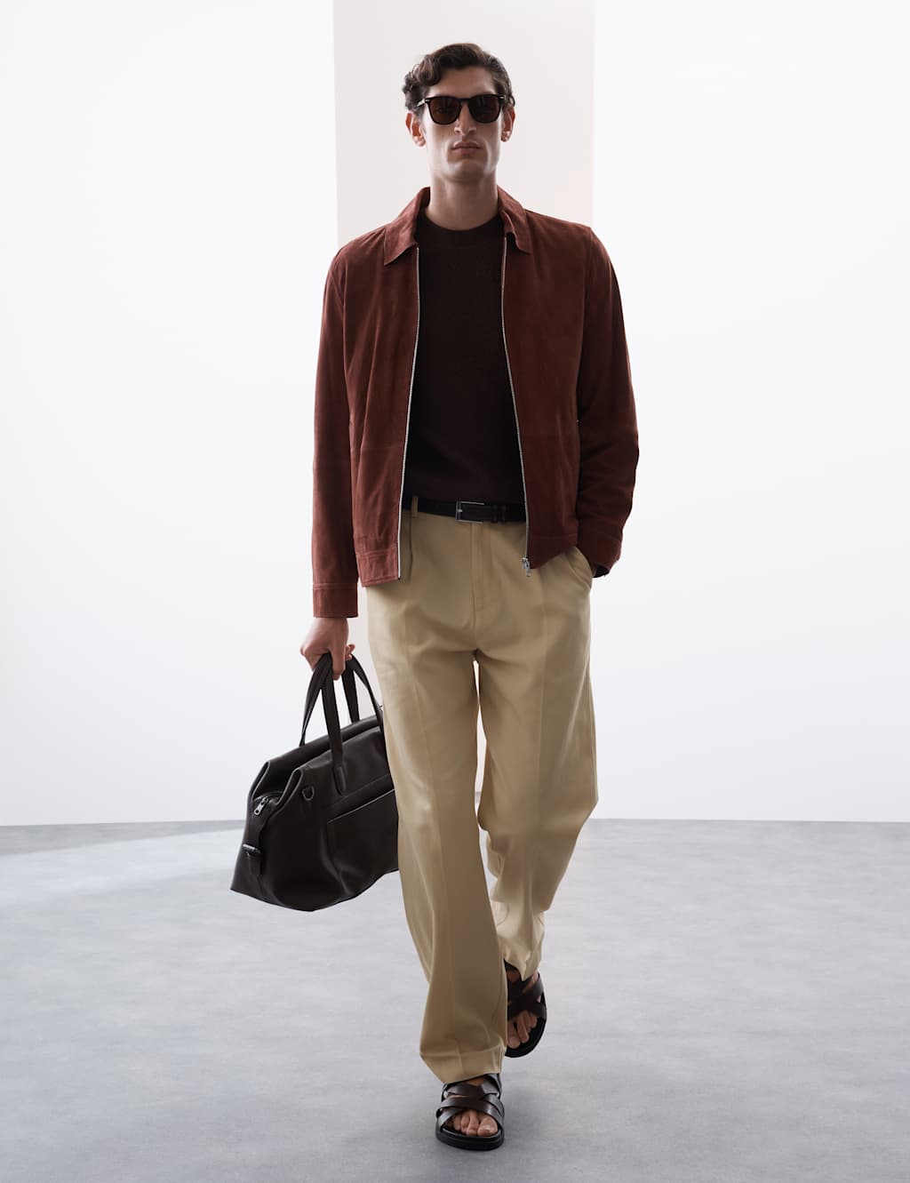 Regular Fit Single Pleat Trousers