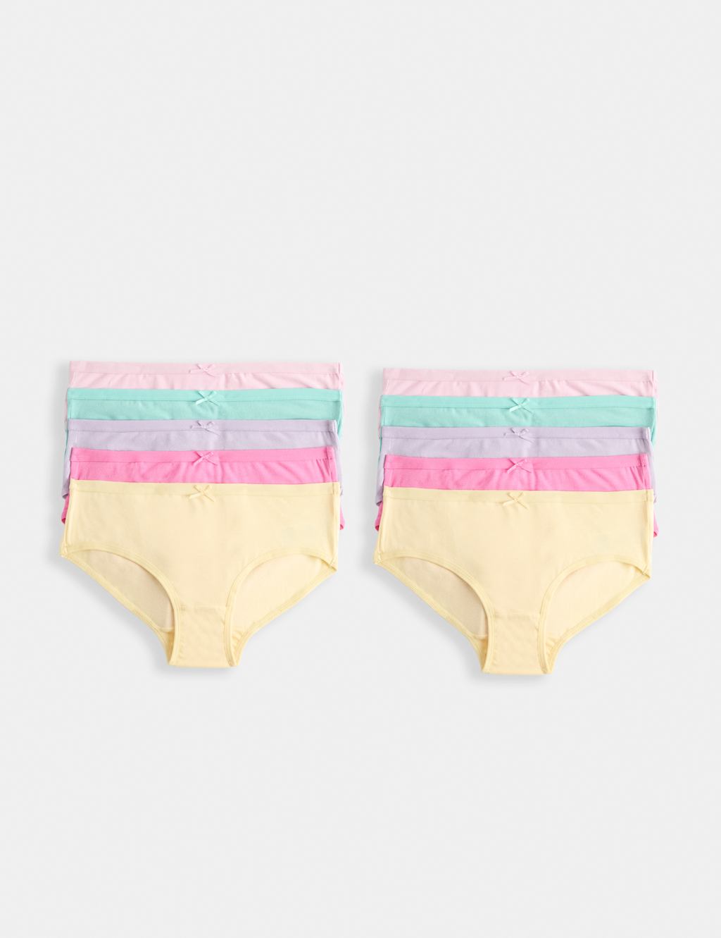 M&S Girls 10 Pack Cotton with Stretch Knickers (2-14 Yrs) - 3-4 Years - Multi