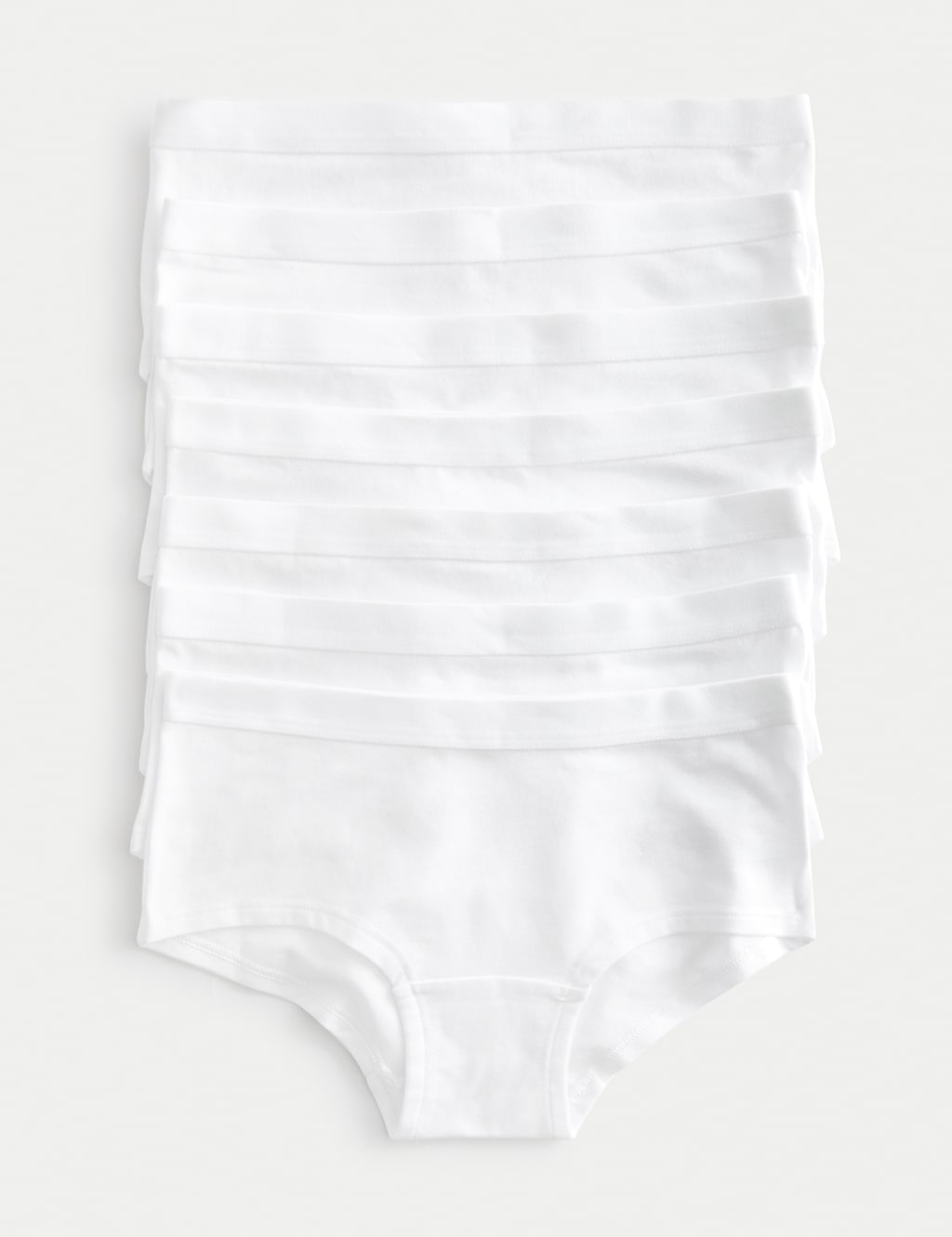 M&S 7pk Cotton Rich Shorts (5-16 Yrs) White
