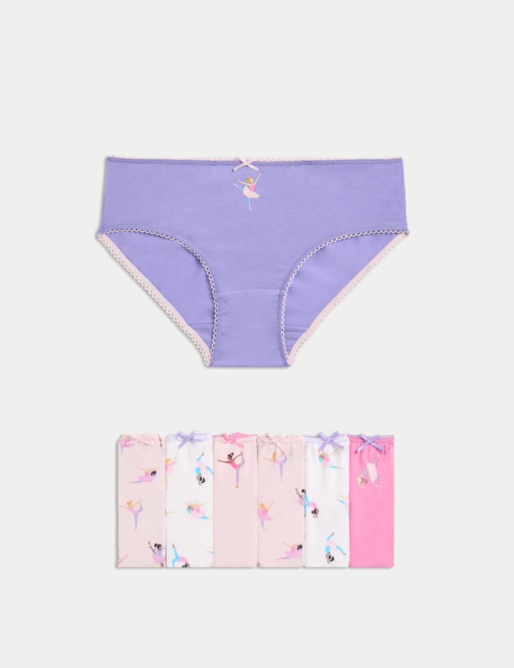 7pk Cotton with Stretch Ballerina Knickers (2-12 Yrs)