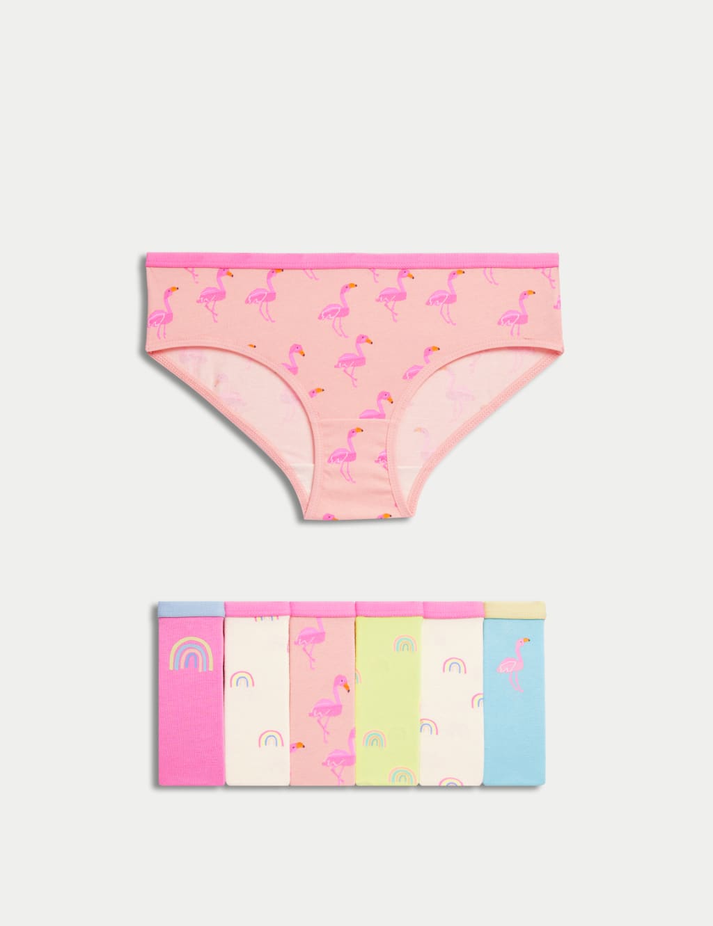 7pk Cotton with Stretch Rainbow Knickers (2-12 Yrs)