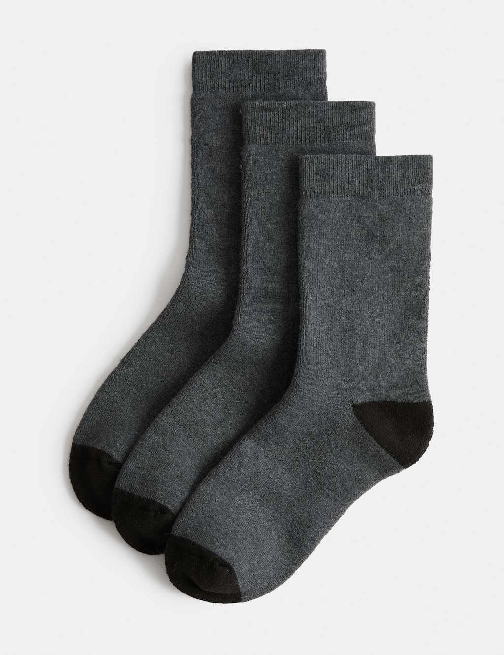 M&S Boys 3 Pack Thermal Socks (6 Small-10 ½ Large) - 8½-12 - Grey