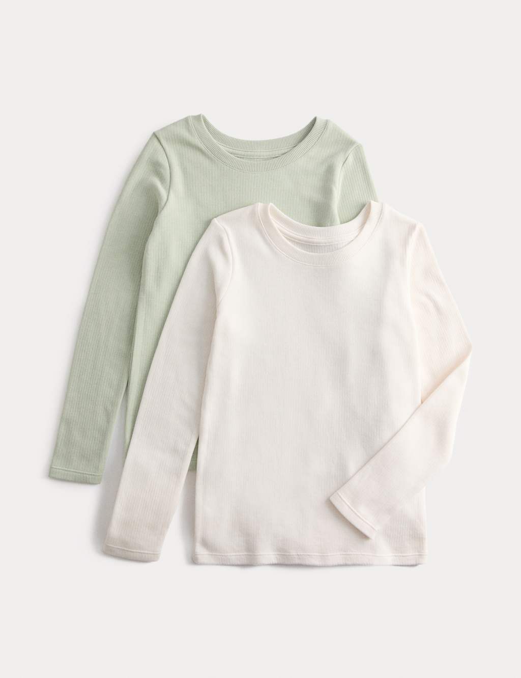 M&S 2 Pack Heatgen Thermal Tops (2-14 Yrs) Beige Mix