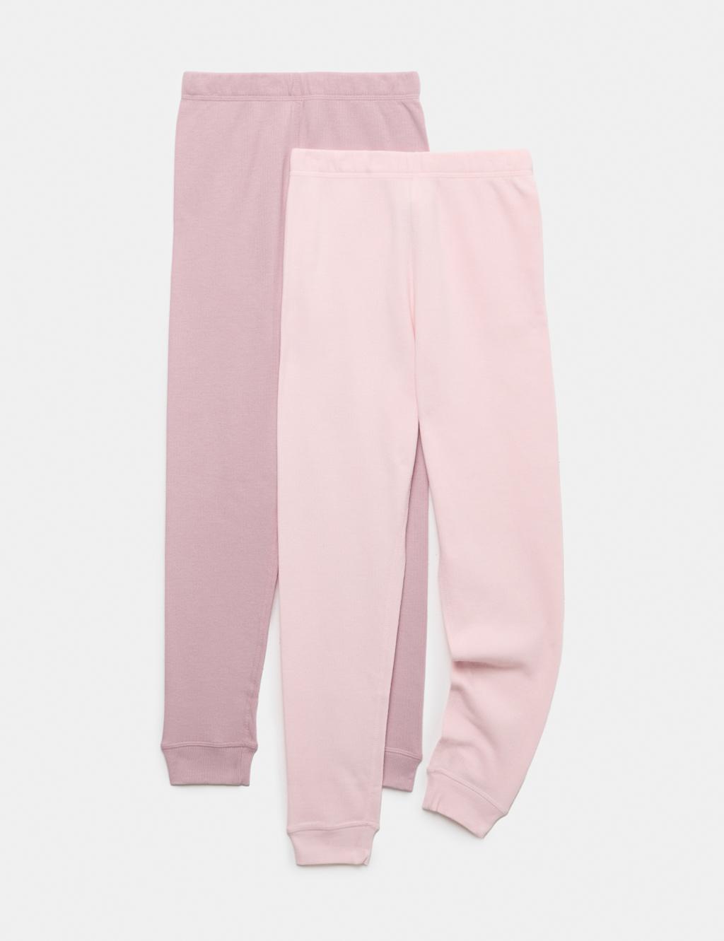 M&S Boys 2 Pack Thermal Leggings (2-14 Yrs) - 6-7 Years - Pink Mix