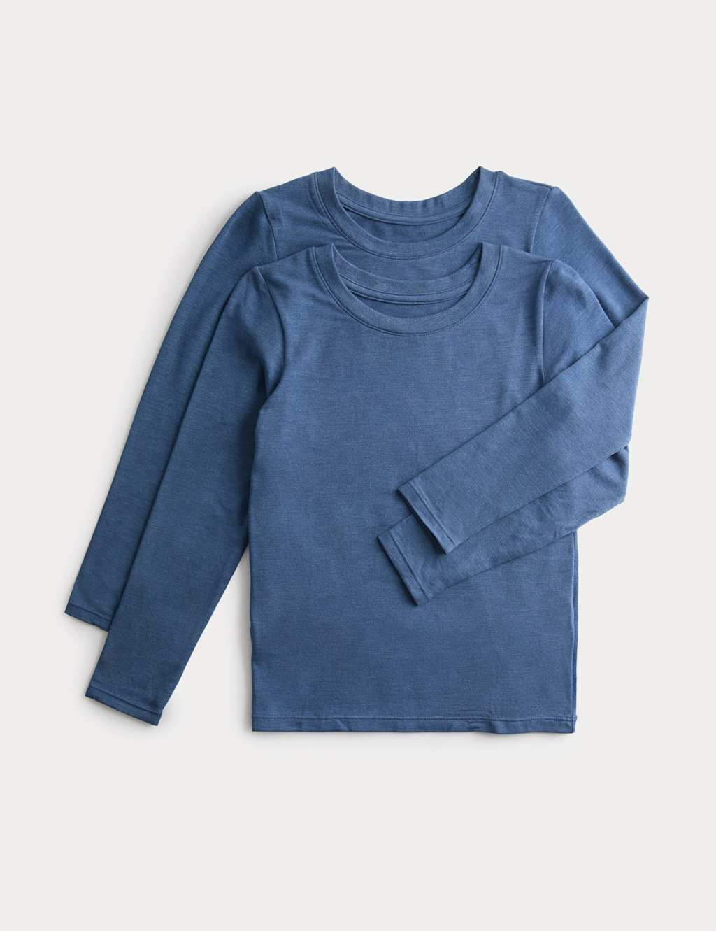 M&S 2 Pack Heatgen Thermal Lightweight Tops (2-14 Years) Denim