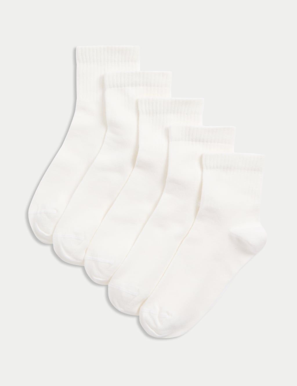 5pk Cotton Rich Sports Socks (6 Small - 7 Large)