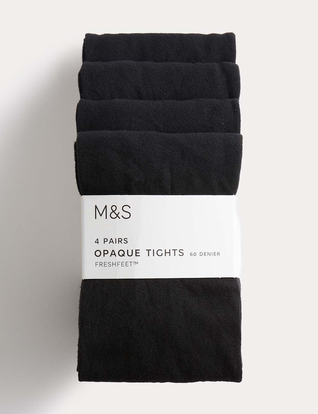 M&S 4pk 60 Denier School Tights (3-16 Yrs) Black