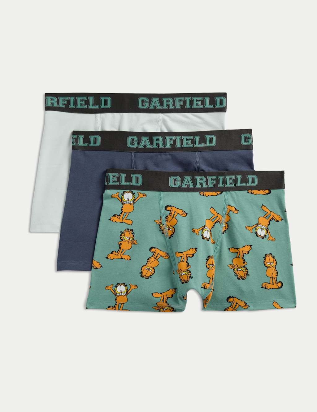 3pk Cotton Rich Garfield™ Trunks (5-16 Yrs)