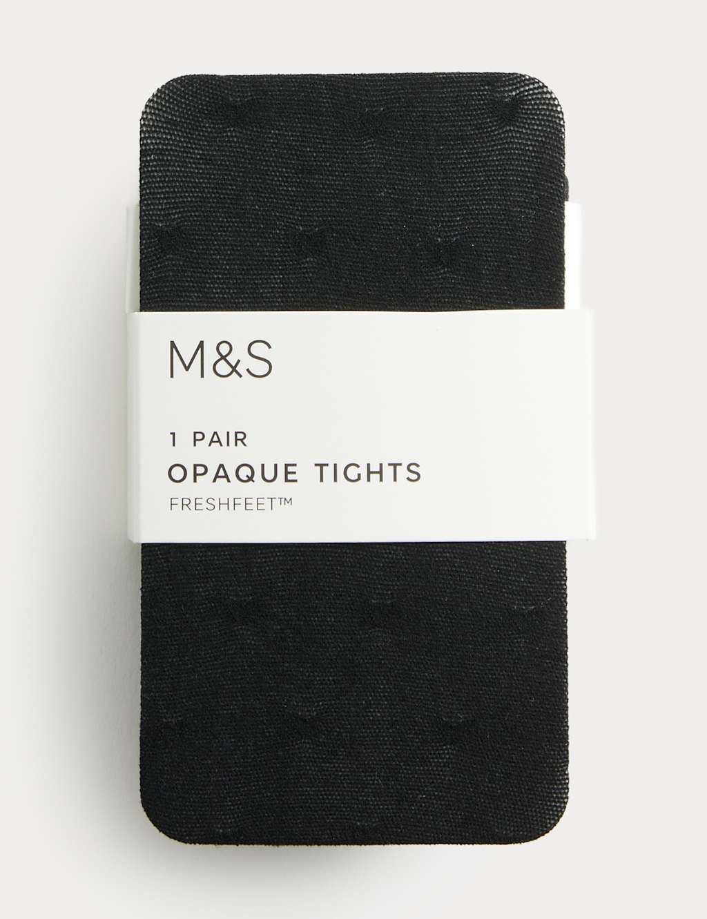 M&S Heart Opaque Tights Black Mix