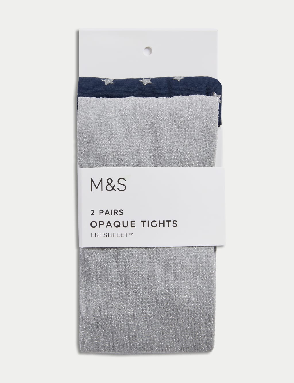 2pk Metallic Star Tights (2-14 Yrs)