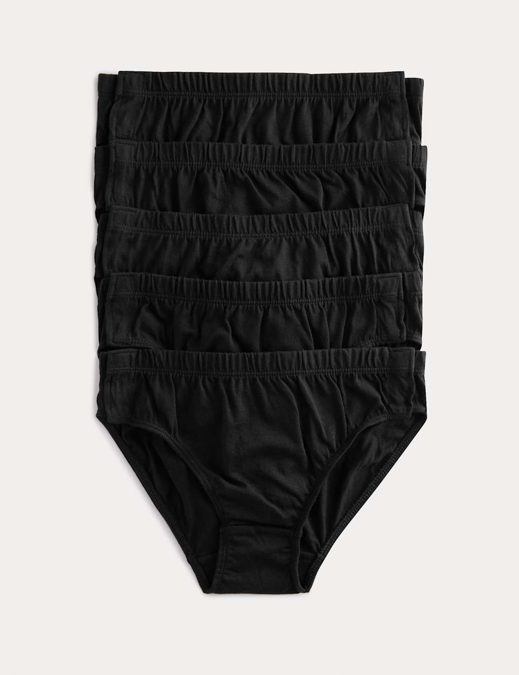 M&S Boys 5 Pack Pure Cotton Adaptive Popper Briefs (2-16 Yrs) - 2-3 Years - Black