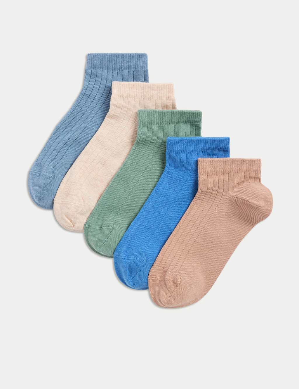 5pk Cotton Rich Ribbed Trainer Liners™ (6 Small - 7 Large)