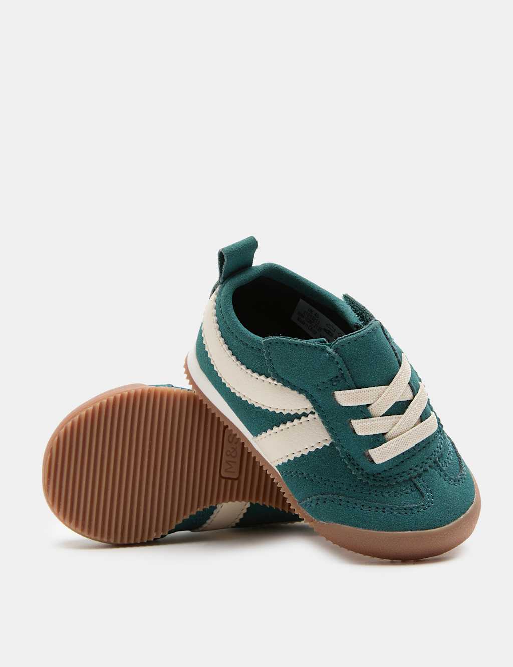 M&S Baby First Walker Flatsole Trainers (3 Small-4 Small) - 4 - Green Mix