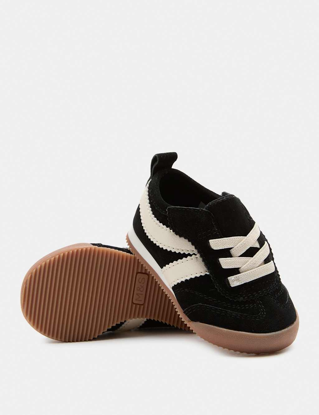 M&S Baby First Walker Flatsole Trainers (3 Small-4 Small) - 4 - Black Mix