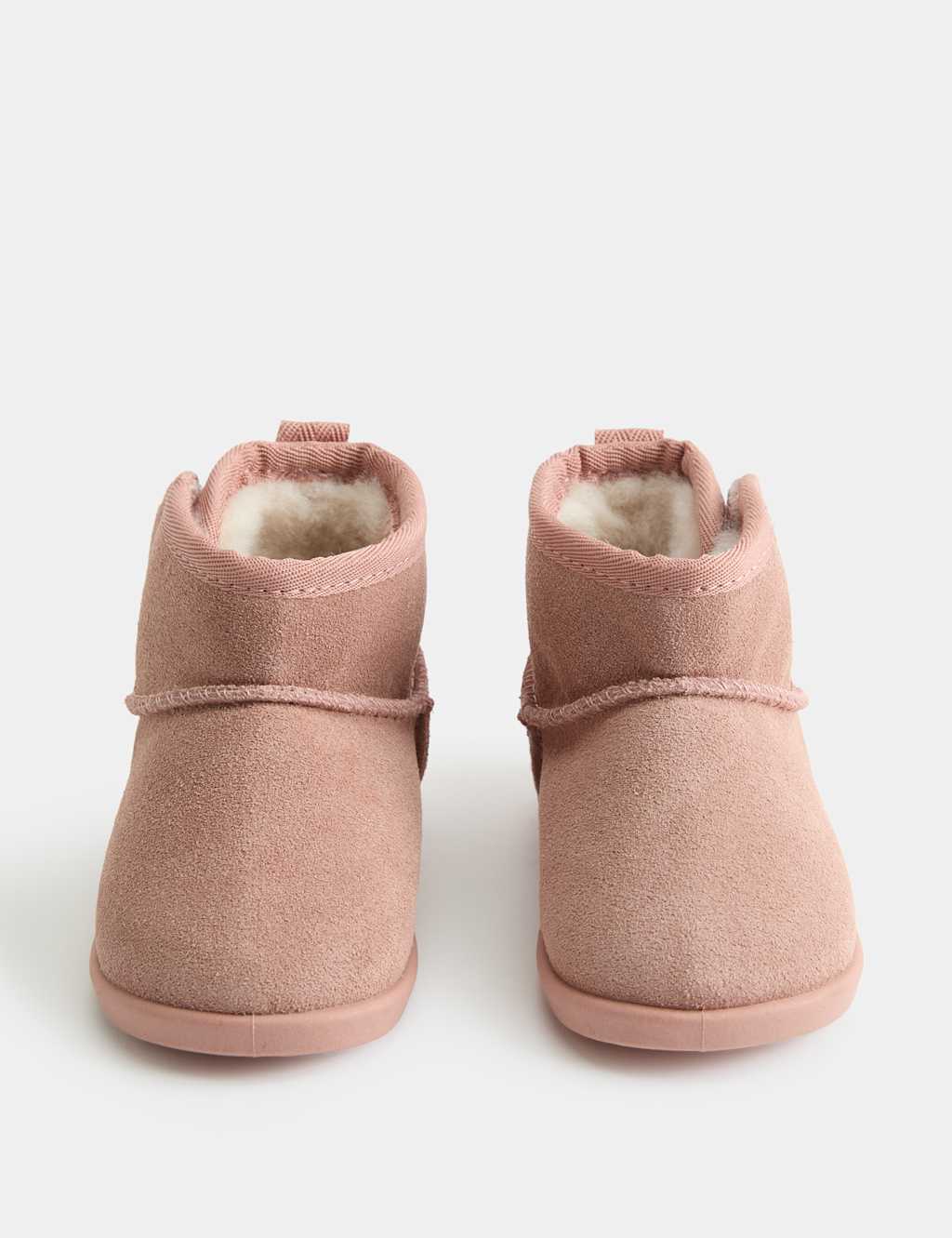 M&S Kids Barefoot Suede Boots (2 Small - 5 Small) - 2 - Pink
