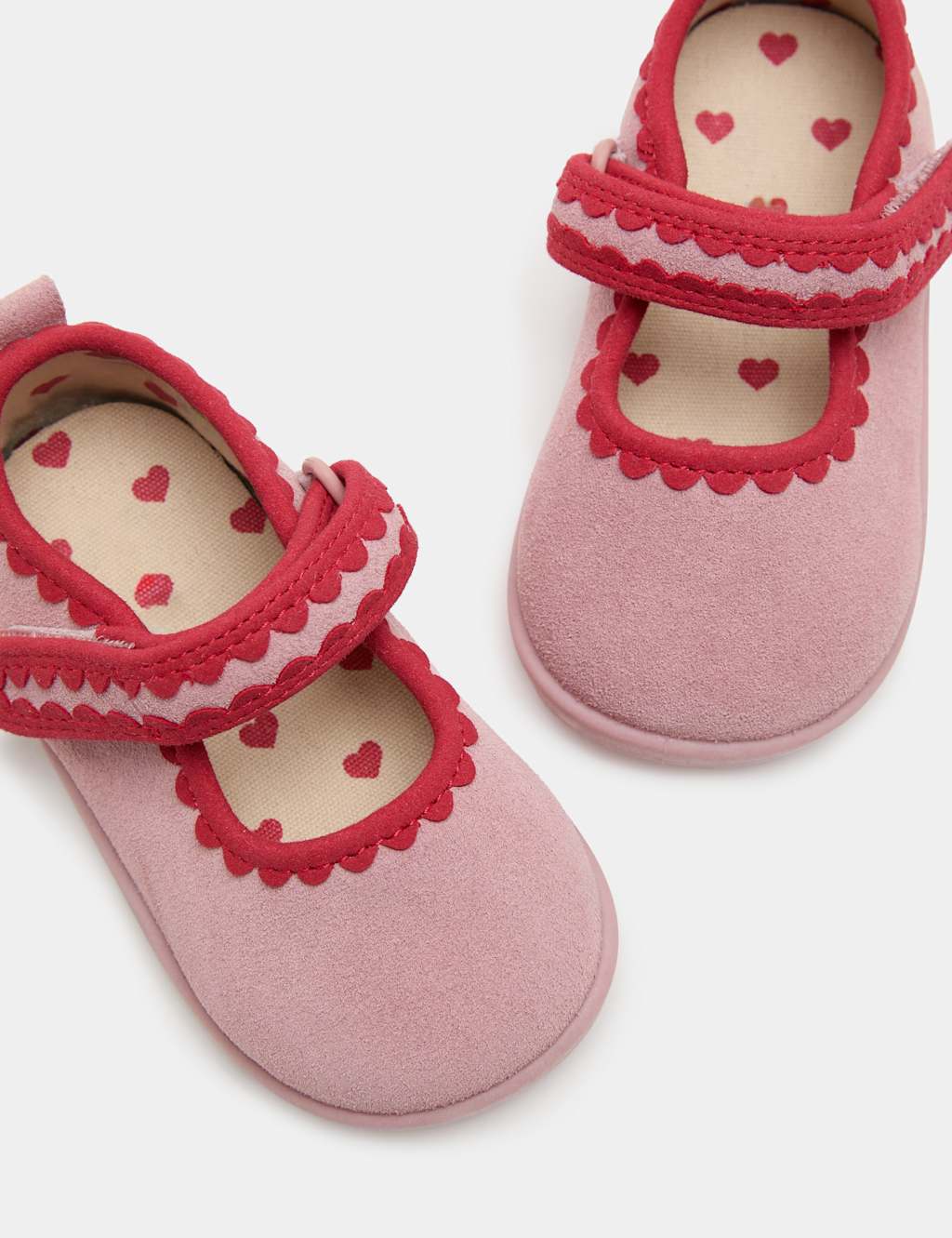 M&S Baby Heart Ballet Barefoot (2 Small - 5 Small) - Pink