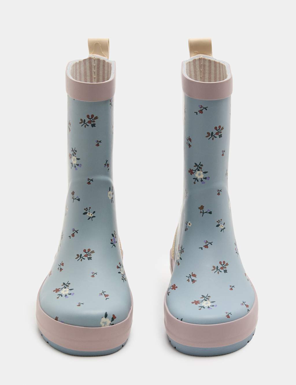 M&S Girls Floral Wellies (4 Small - 2 Large) - 4 - Blue Mix