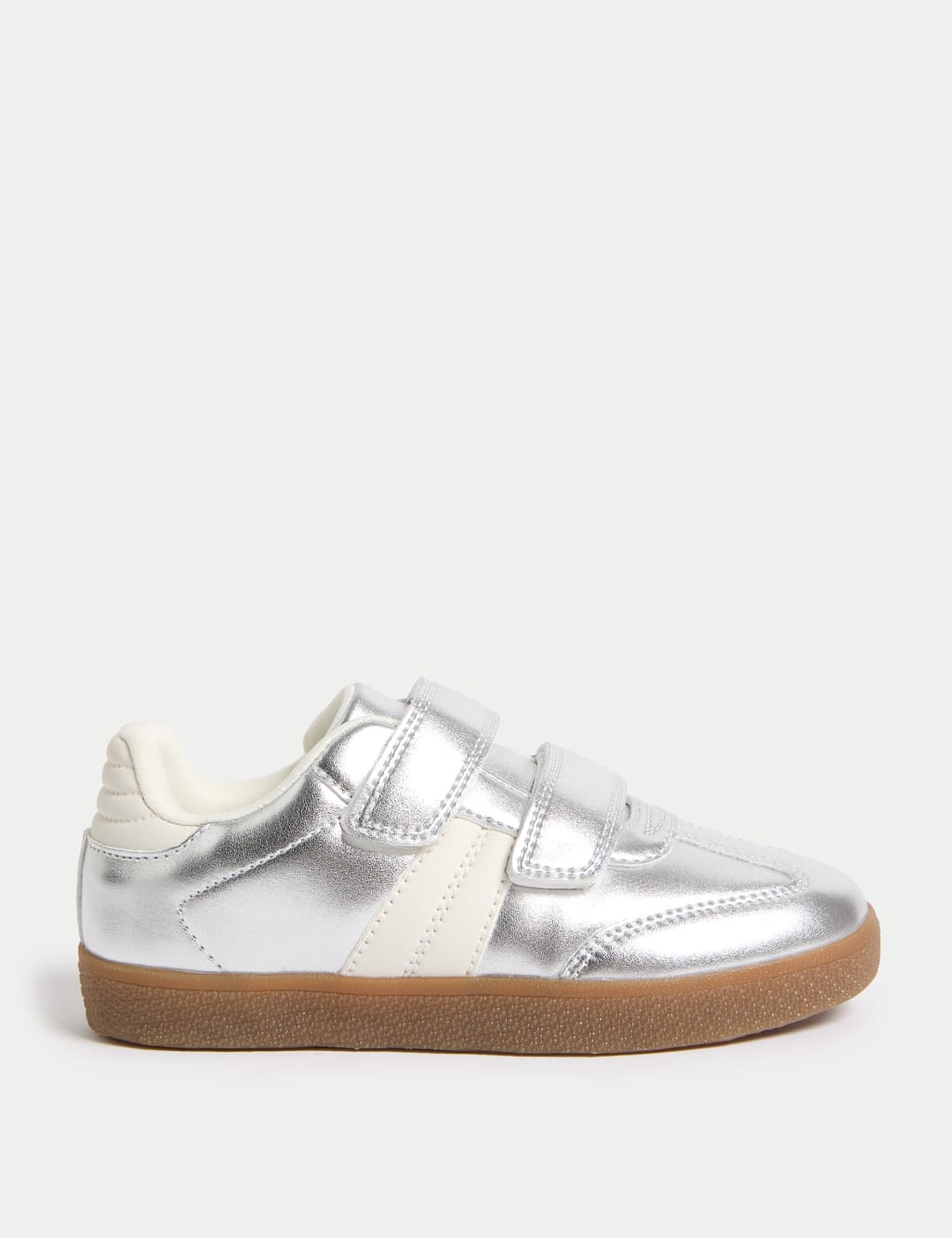 Kids' Metallic Riptape Trainers (4 Small - 2 Large)