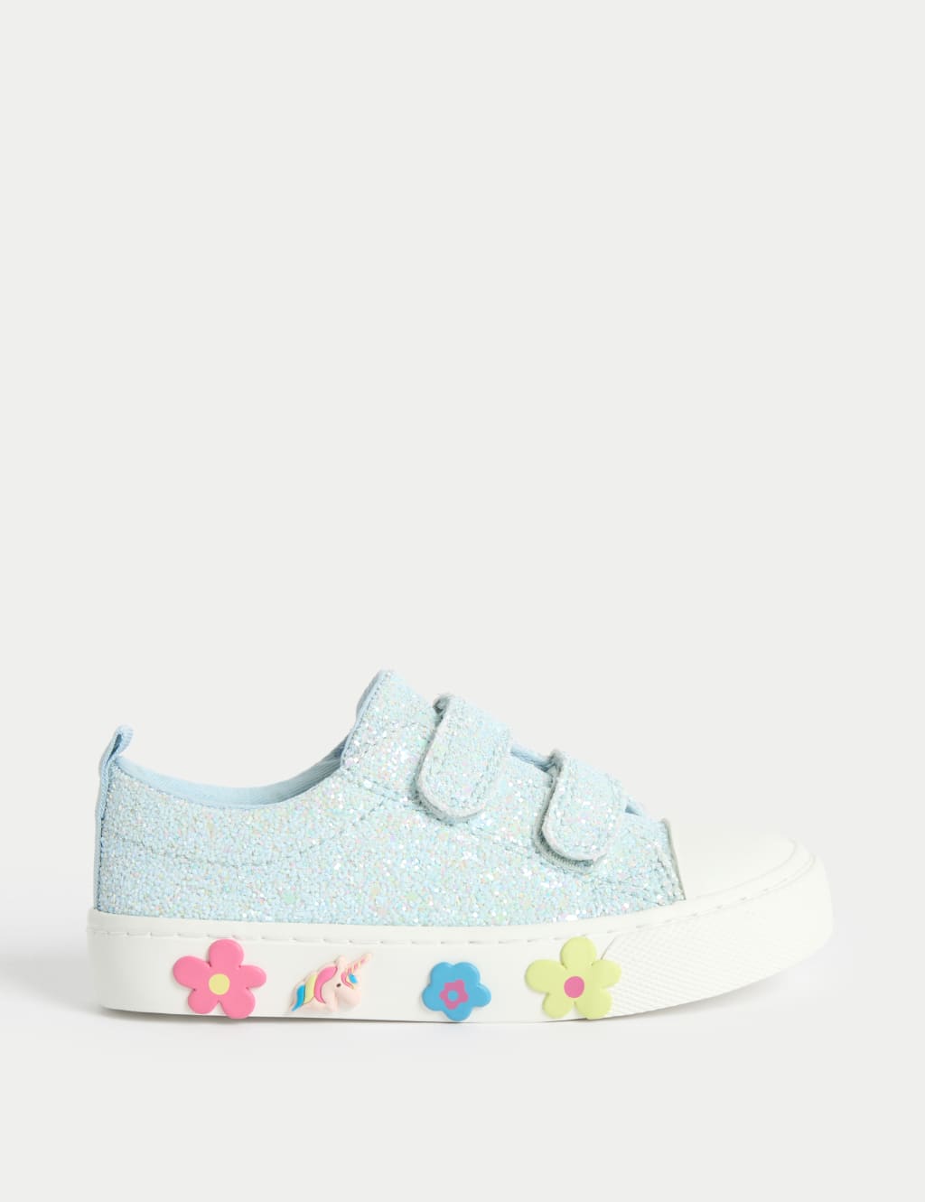 Kids' Glitter Riptape Trainers (4 Small - 2 Large)