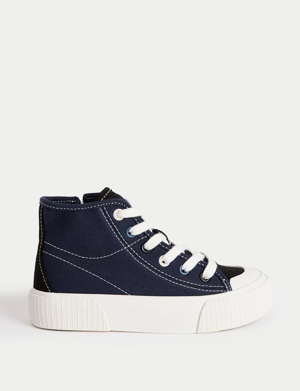 Kids' Canvas Freshfeet™ High Top Trainers (4 Small - 7 Large)