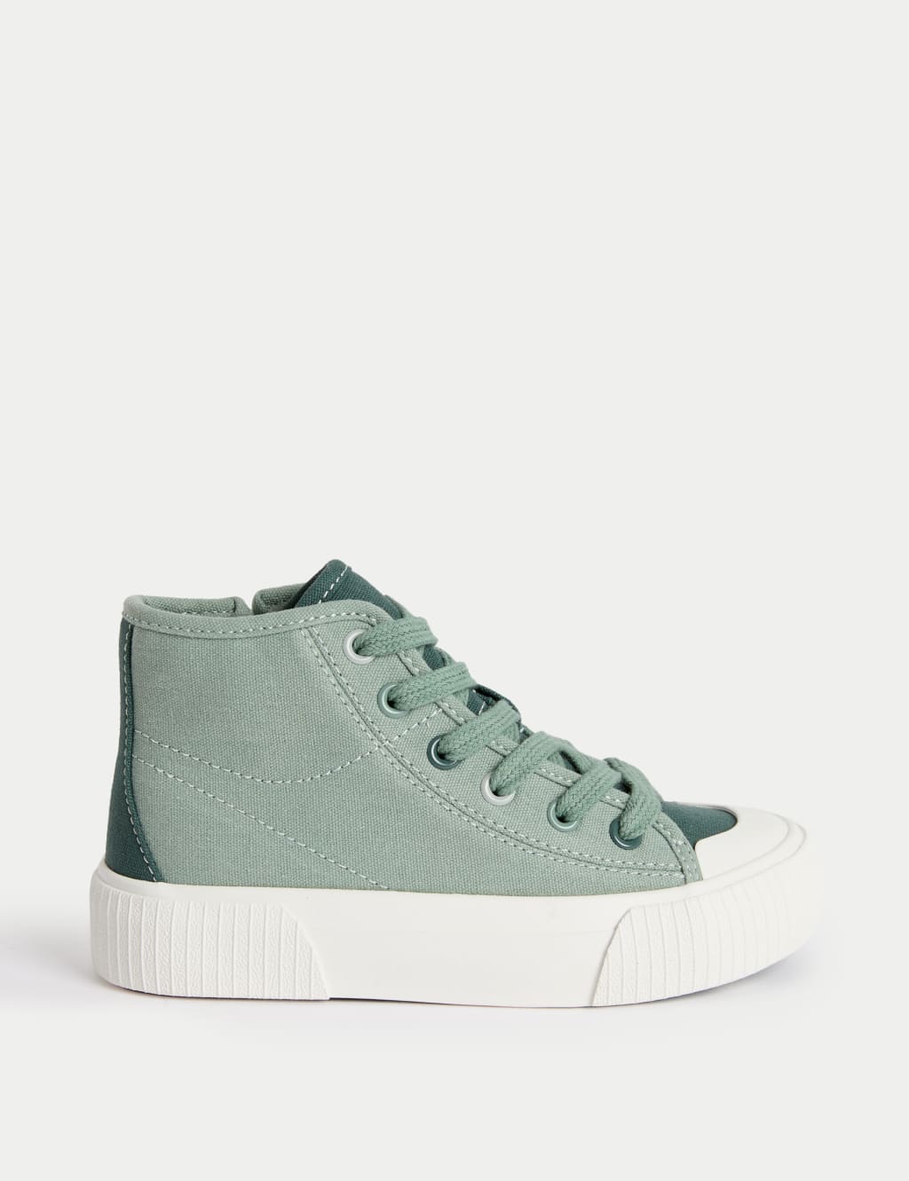 Kids' Canvas Freshfeet™ High Top Trainers (4 Small - 7 Large)