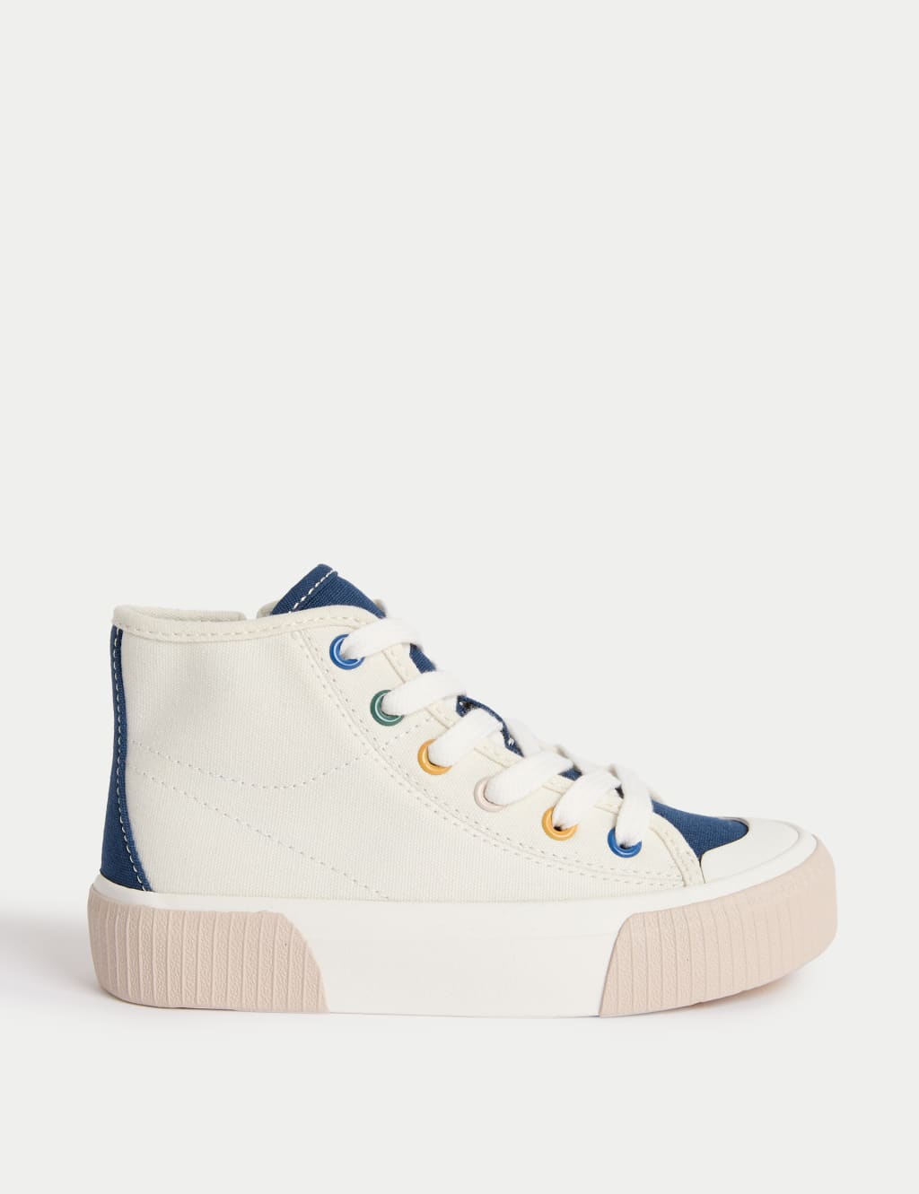 Kids' Canvas Freshfeet™ High Top Trainers (4 Small - 7 Large)