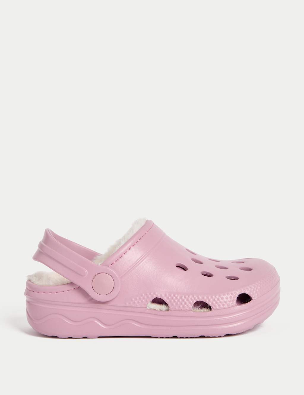 Kids' Faux Fur Lined Clogs (4 Small - 7 Large) Pink