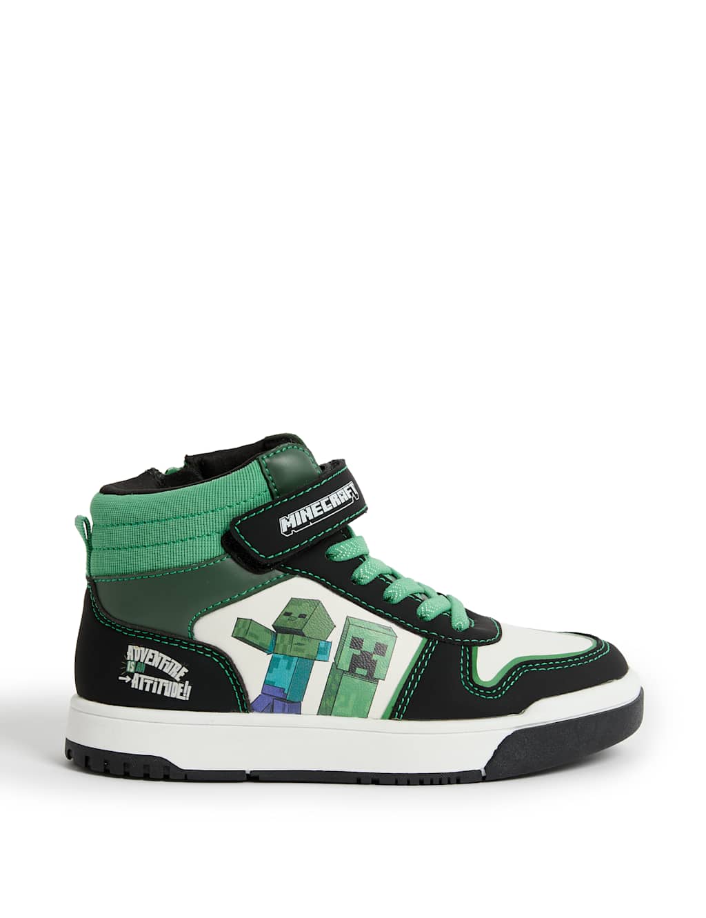M&S Kids' Minecraft Trainers (10 Small - 4 Large) Green Mix