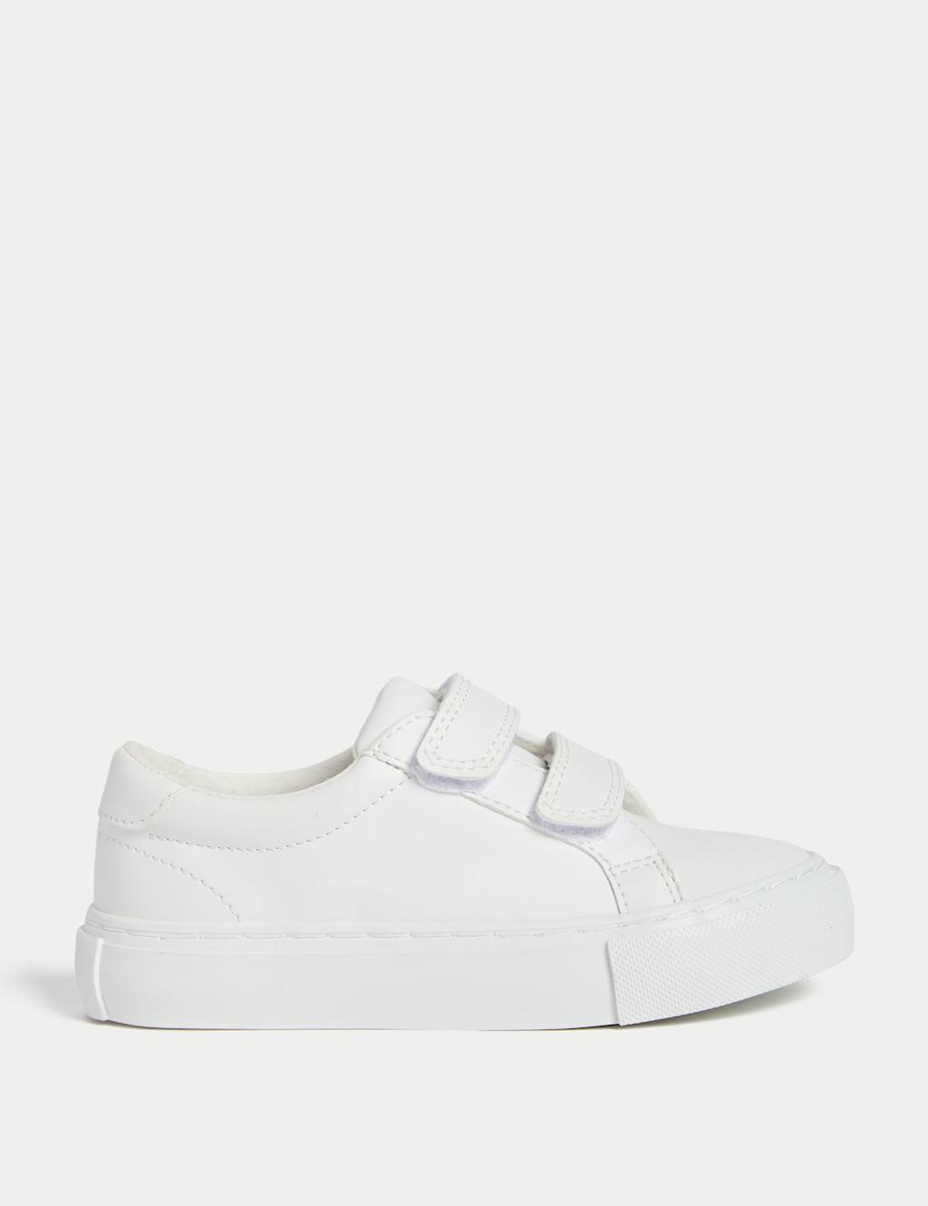 M&S Kids' Riptape Trainers (4 Small - 2 Large) White