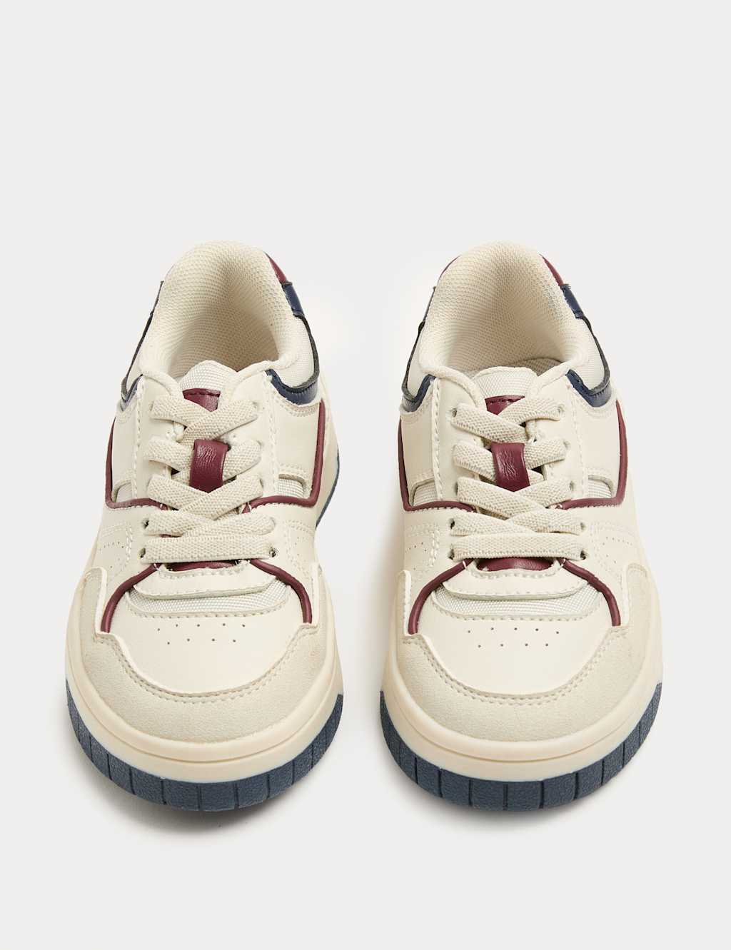 M&S Boys Low Top Skate Trainers (4 Small-2 Large) - 9 - Burgundy Mix