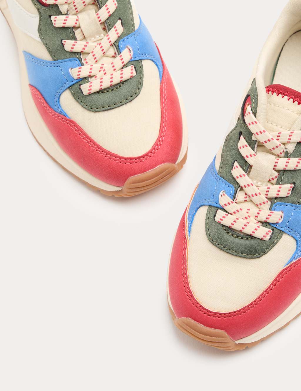 M&S Kids Ultra Elastic Lace Trainers (4 Small-7 Large) - 11 - Multi