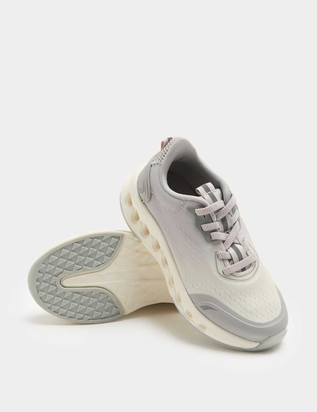 M&S Girls Ombre Sports Trainers (4 Small - 2 Large) - 9 - Grey Mix