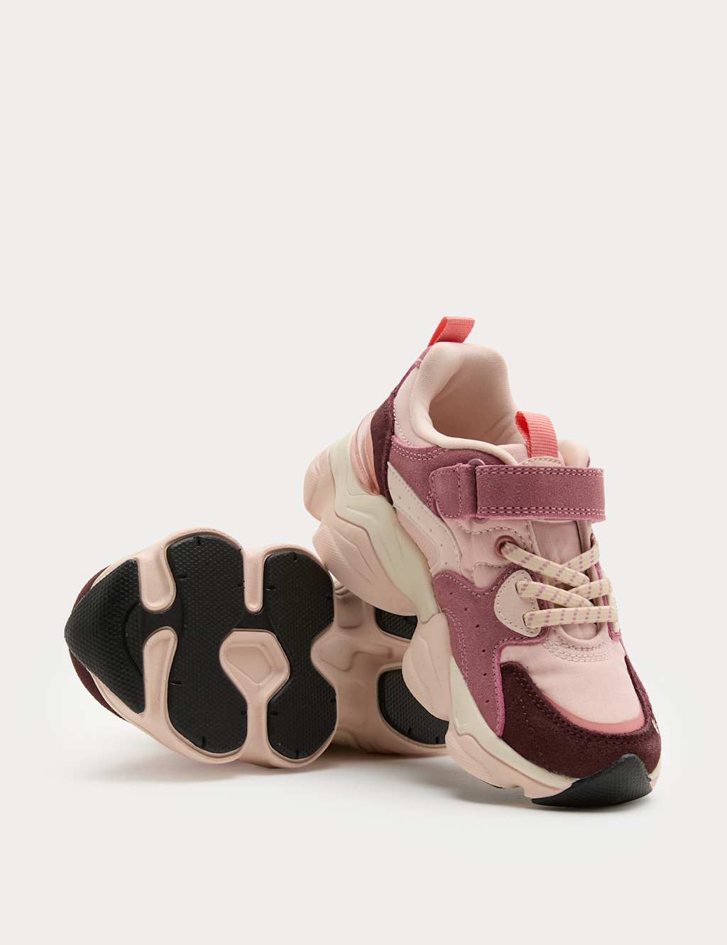 M&S Kids Chunky Suede Trainers (4 Small - 2 Large) - Lilac