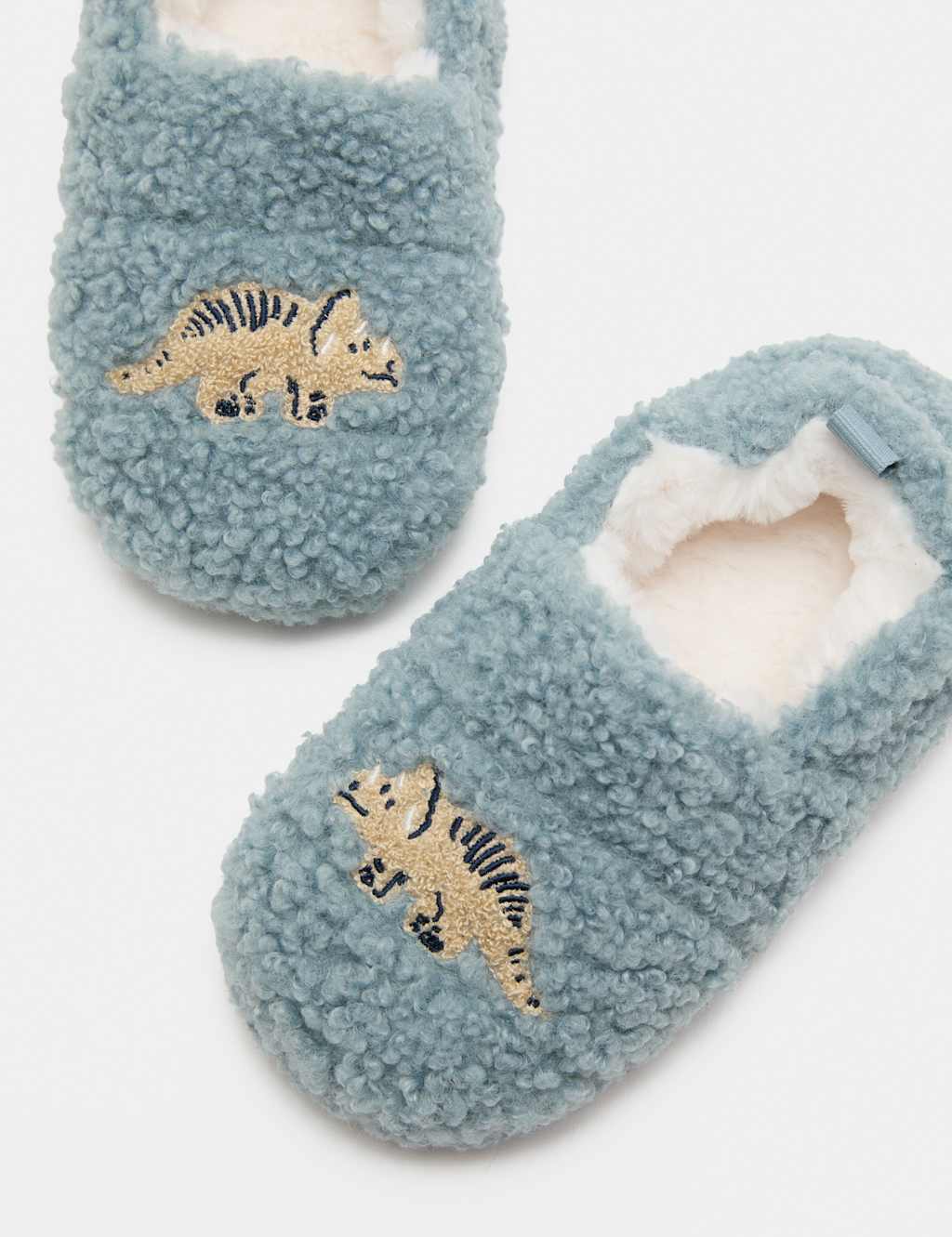 M&S Girls Badged Elastic Back Slippers (4 Small - 2 Large) - 6 - Blue Mix