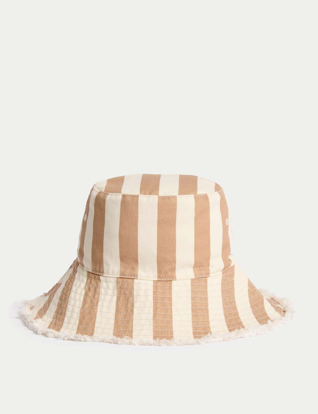 Kids' Pure Cotton Striped Wide Brim Bucket Hat (1-13 Yrs)