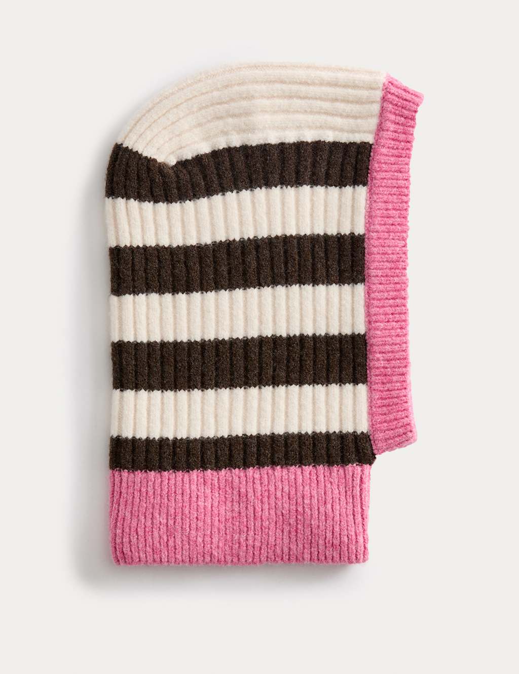 M&S Kids' Patterned Balaclava Winter Hat (1-13 Yrs) Brown Mix