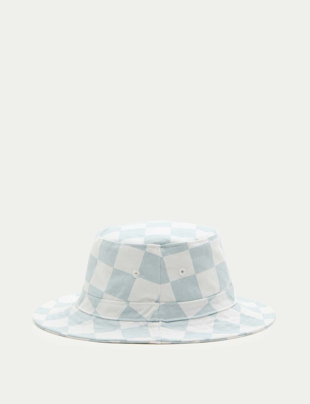 M&S Boys Pure Cotton Checkerboard Bucket Hat (1-13 Yrs) - 6-10 Years - Blue Mix