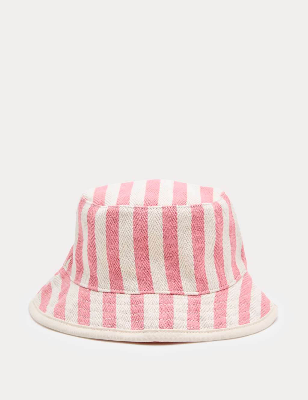 M&S Girls Twill Striped Bucket Hat (1-13 Yrs) - 12-18 Months - Pink Mix