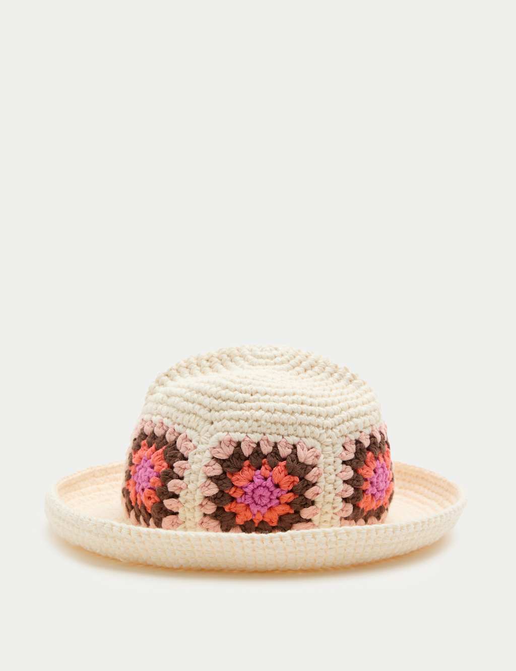 M&S Girls Crochet Hat (18 Mths-13 Yrs) - 10-13 Years - Pink Mix