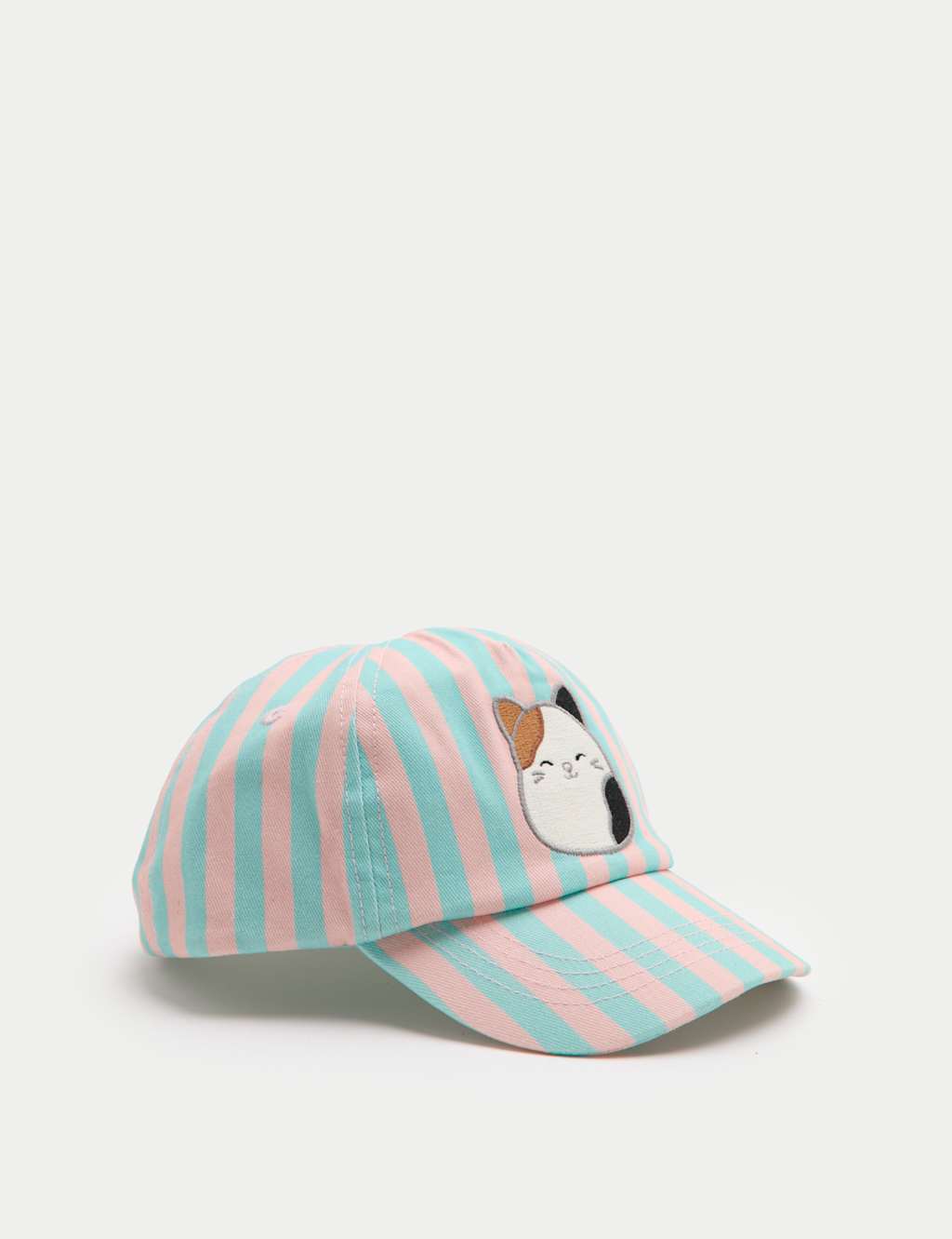 M&S Girls Pure Cotton Squishmallows Cap (3-13 Yrs) - 3-6 Years - Green Mix