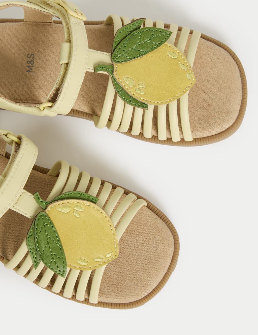 Kids' Lemon Appliqué Sandals (4 Small - 2 Large)