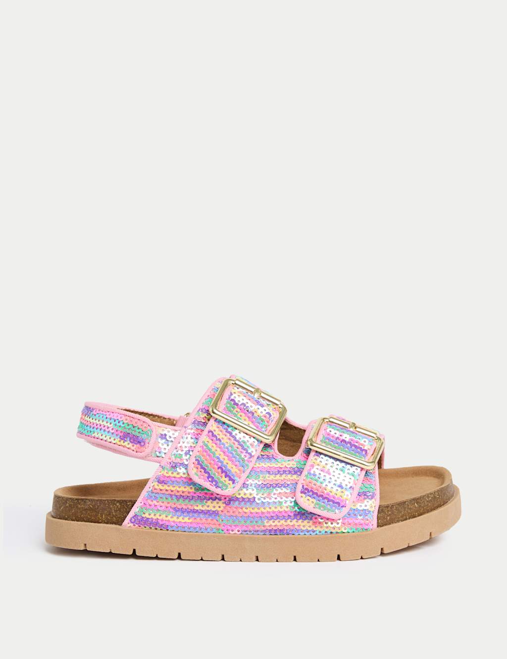Kids' Shimmer Footbed Sandals (4 Small-2 Large)