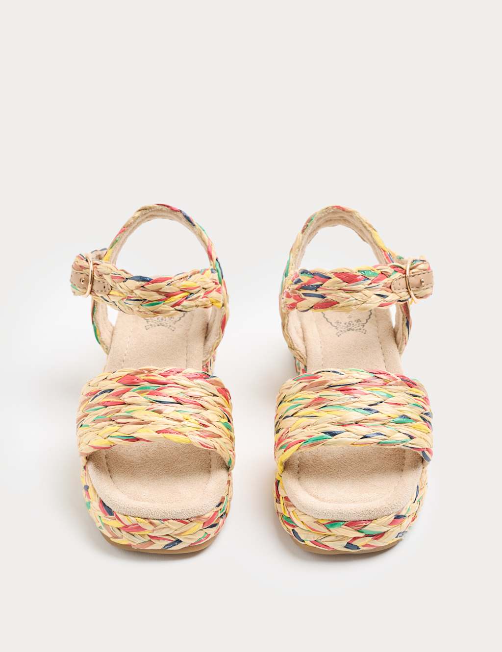M&S Girls Raffia Wedge Sandals (10 Small - 6 Large) - 11 - Multi