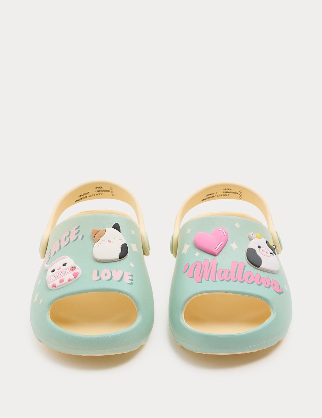 M&S Girls Squishmallows Sliders (4 Small-2 Large) - 4 - Aqua Mix