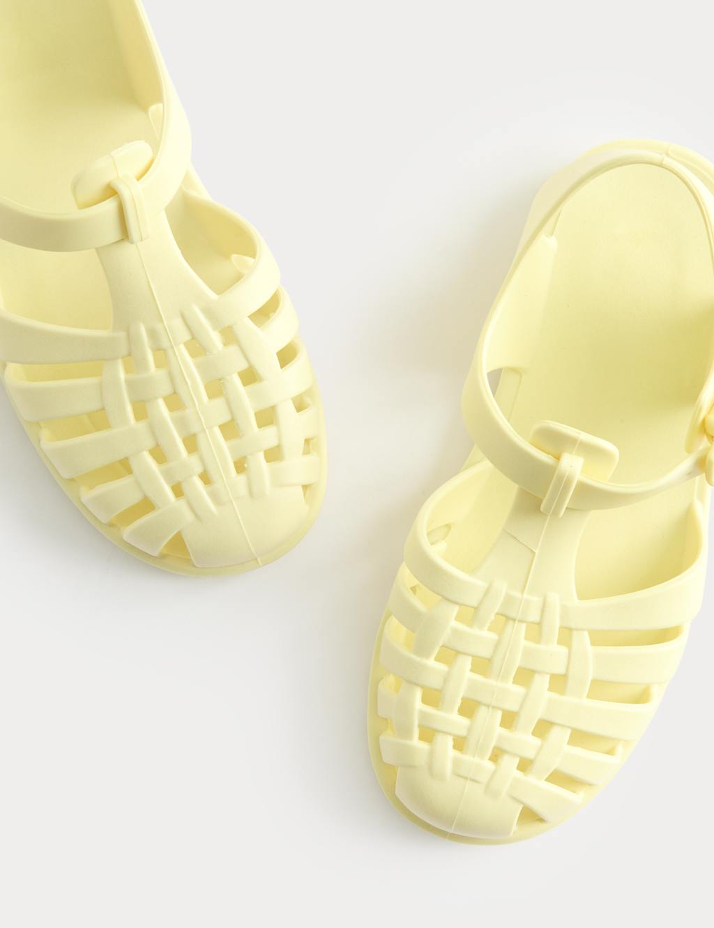 M&S Kids Plain Matte Jelly Sandals (4 Small - 2 Large) - Yellow
