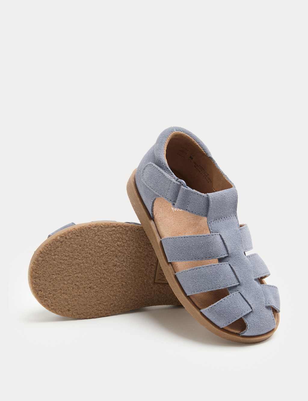 M&S Boys Suede Fisherman Sandals (4 Small - 2 Large) - Grey